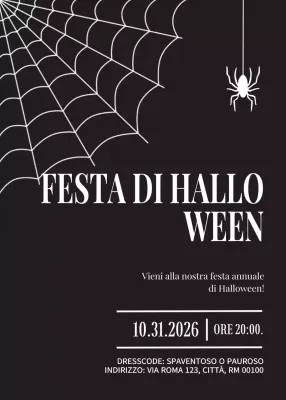 Invito gotico nero per Halloween