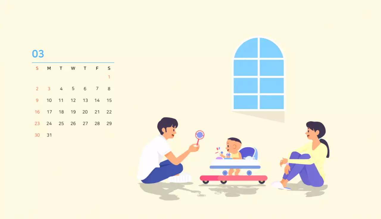 Concepto de ilustración familiar multicolor