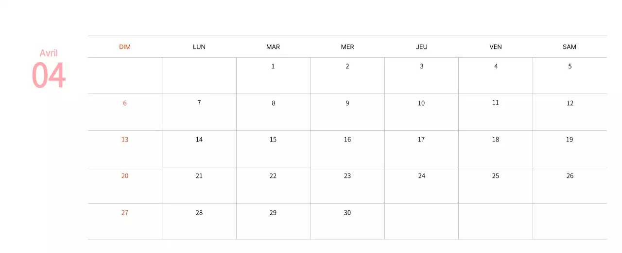 Calendrier du Nouvel An avec illustrations chaleureuses