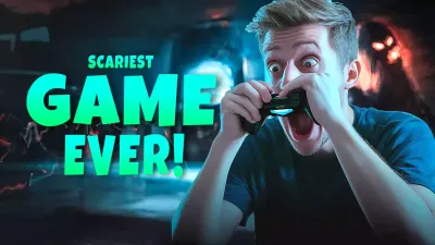 Blue Trendy Game Advertisement YouTube Thumbnail