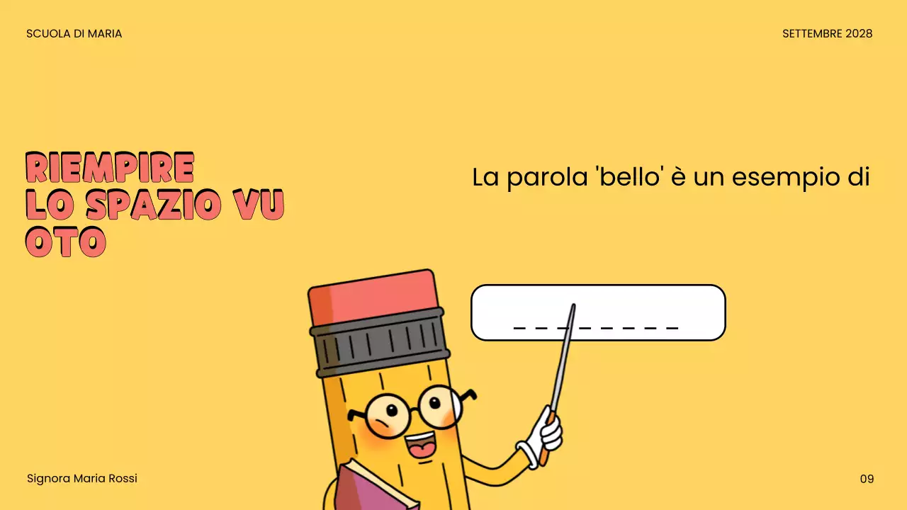 annuncio del quiz a fumetti beige