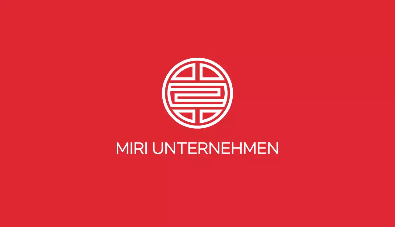 rote geometrische Visitenkarte