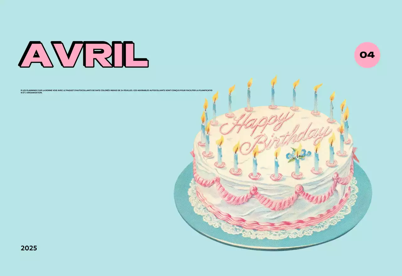 Calendriers colorés avec une variété d'illustrations rétro