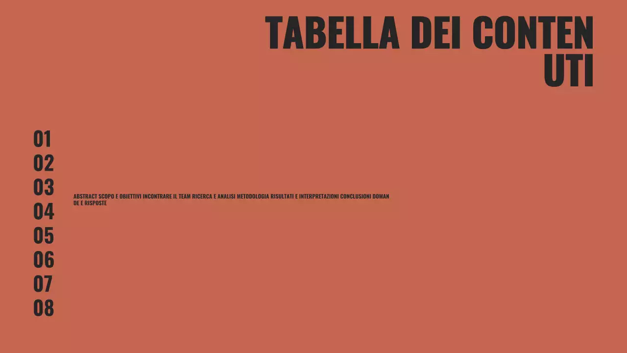 Presentazione del progetto di gruppo nero e arancione