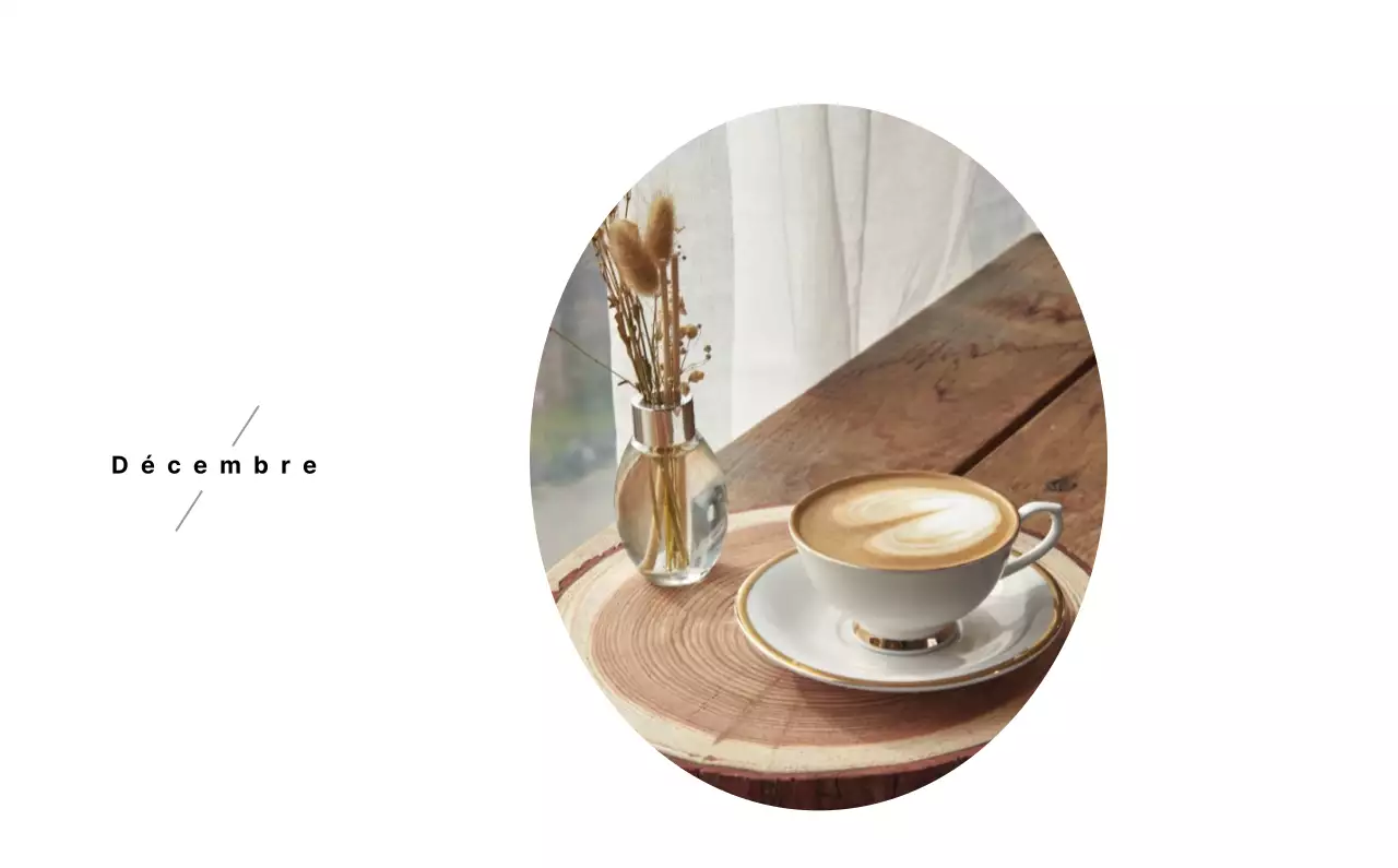 Un café sentimental blanc et brun