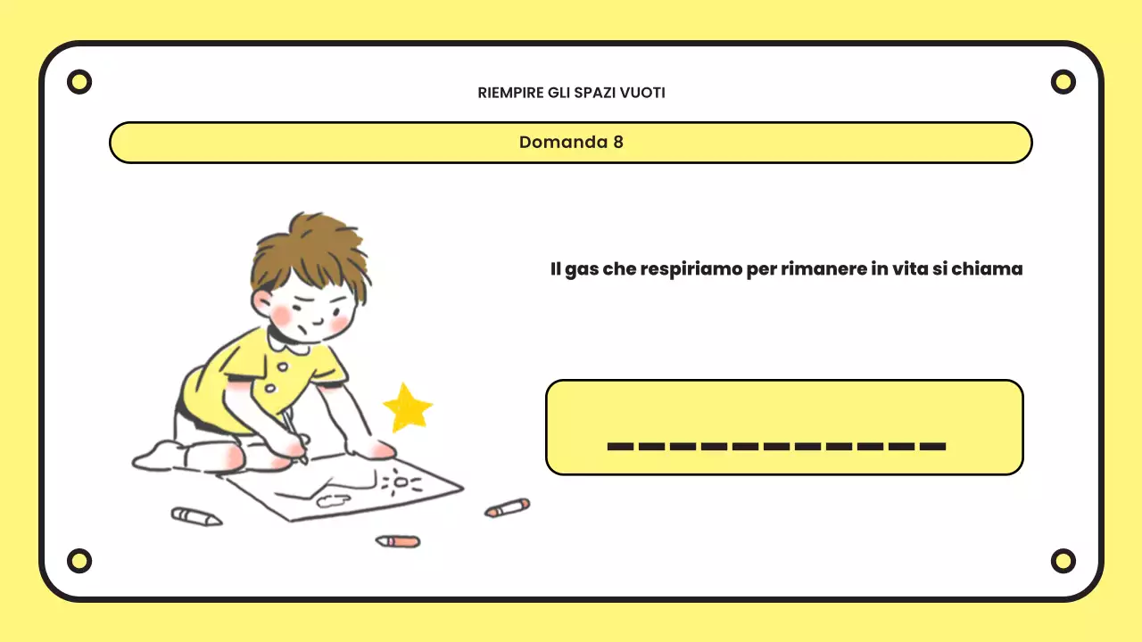 giallo semplice presentazione del quiz