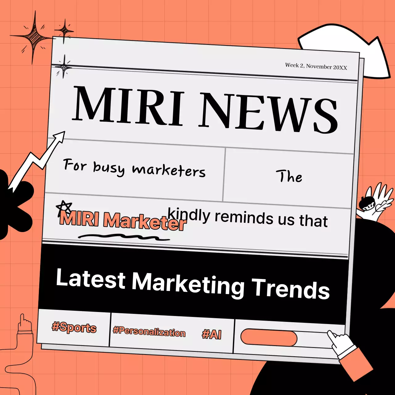 Promover a Orange Modern Marketing