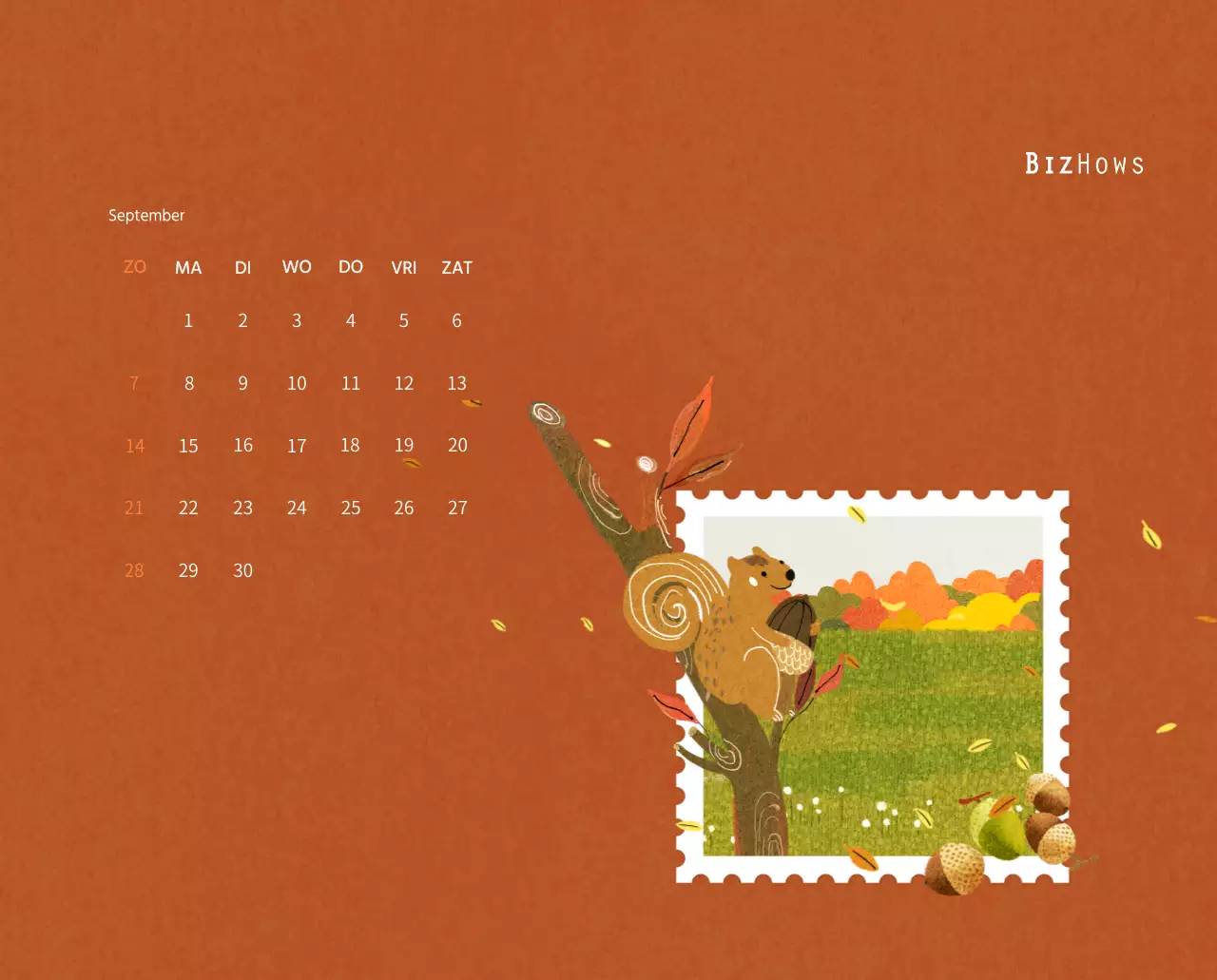 Nieuwjaarskalender met een warme geïllustreerde uitstraling