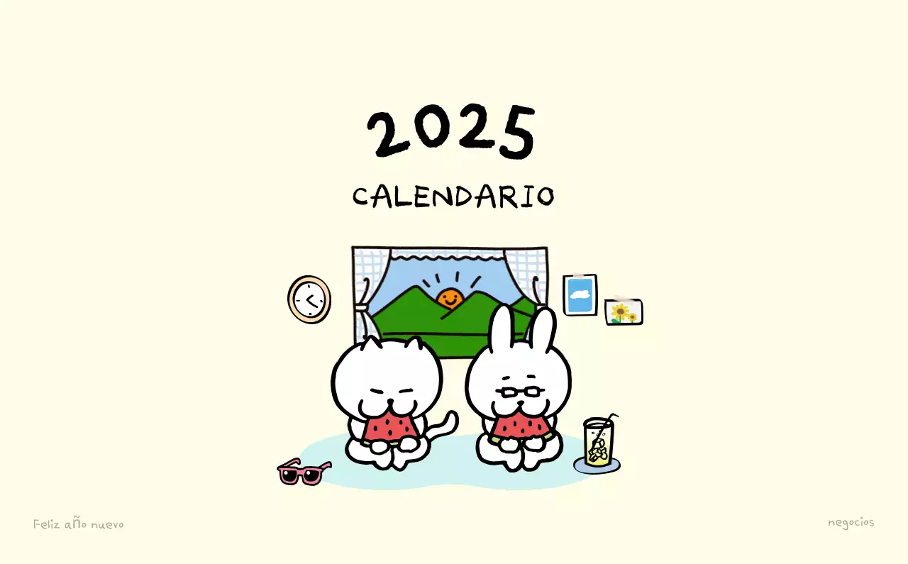 Calendario diario en marfil