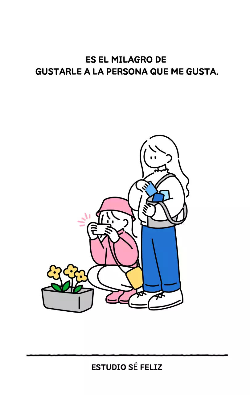 Calendario ilustrado con un bonito estilo de líneas