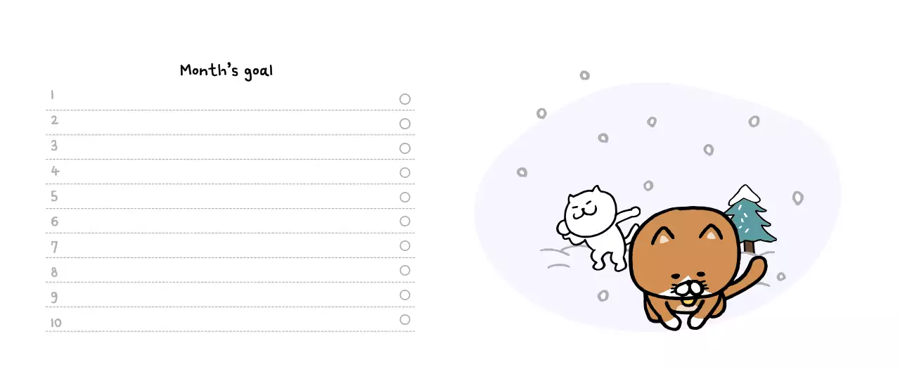 Ivory Cozy Daily Calendar