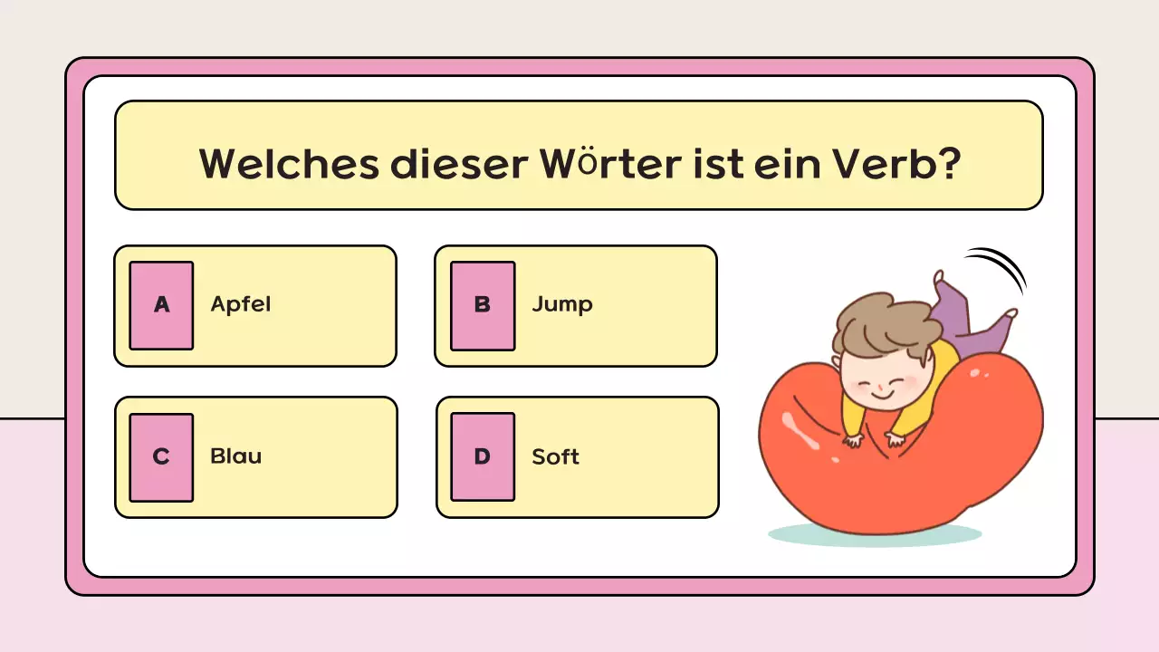 rosa verspieltes Quiz Lernmaterial