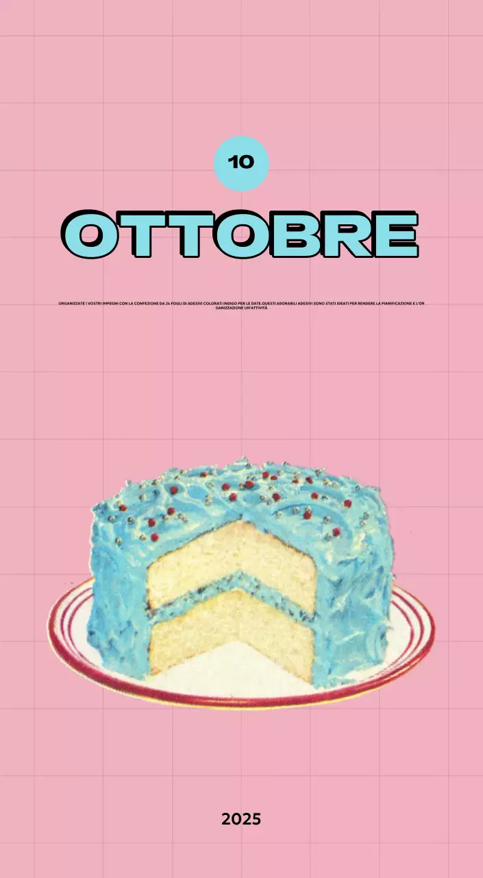 Calendari colorati con una varietà di illustrazioni retrò