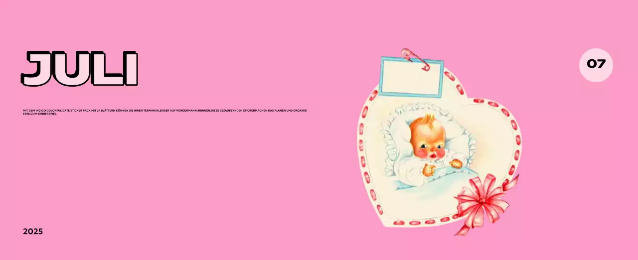 Bunte Kalender mit einer Vielzahl von Retro-Illustrationen