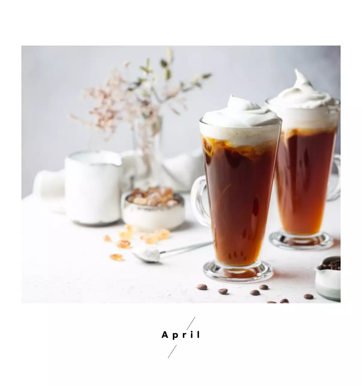 Minimalist coffee calendar