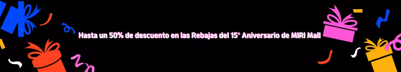 Anuncio de venta del 15º aniversario del arte pop en negro y rosa