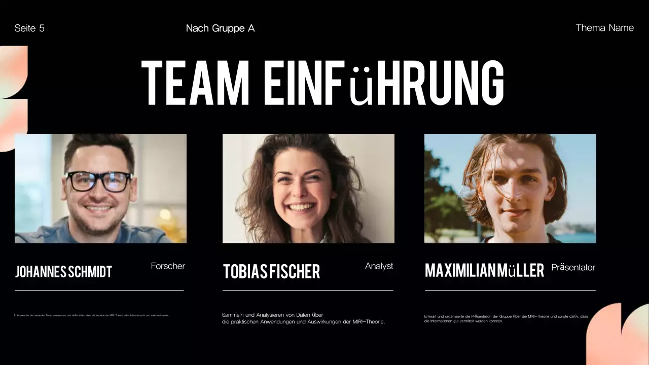 Orange Modern Group Projektübersicht Präsentation