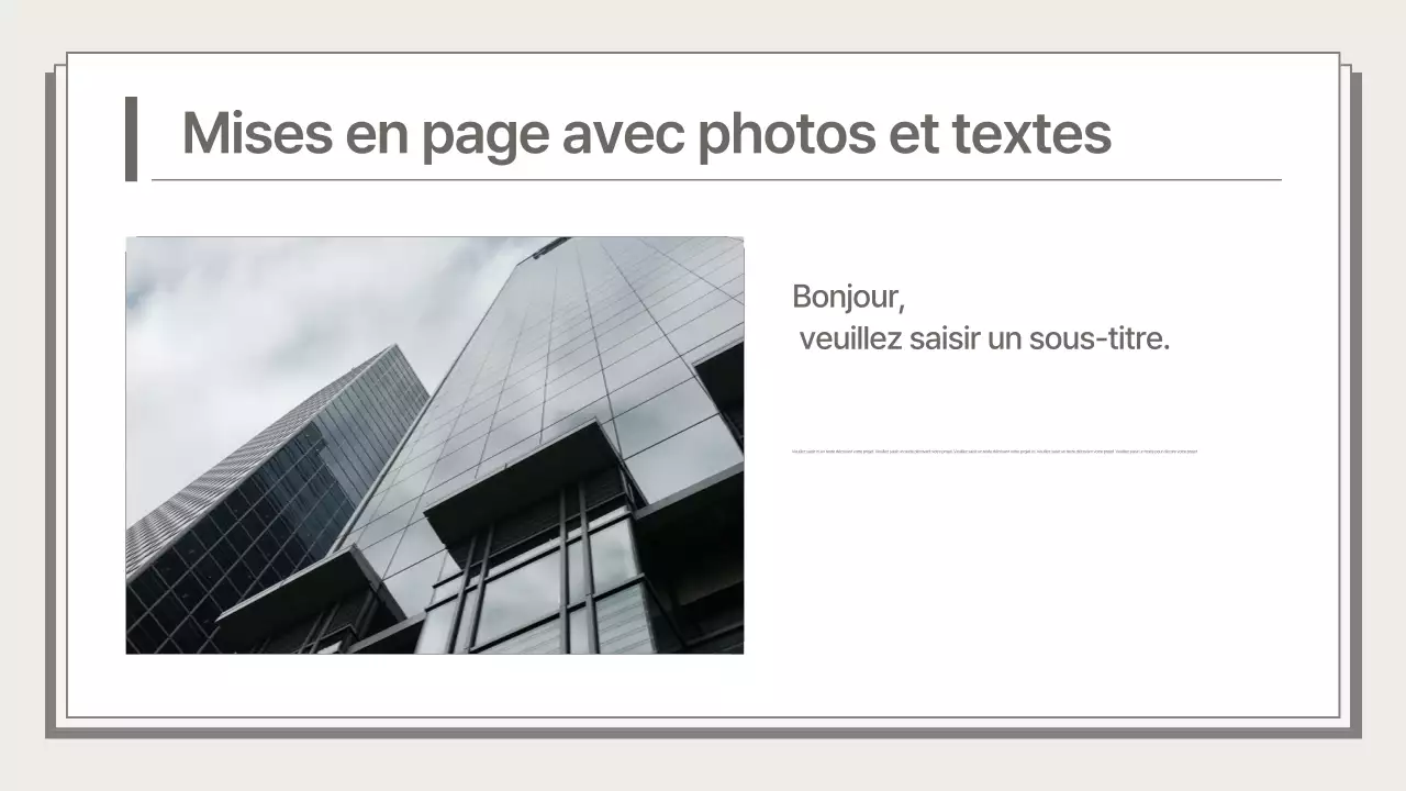 Un plan d'entreprise beige et épuré