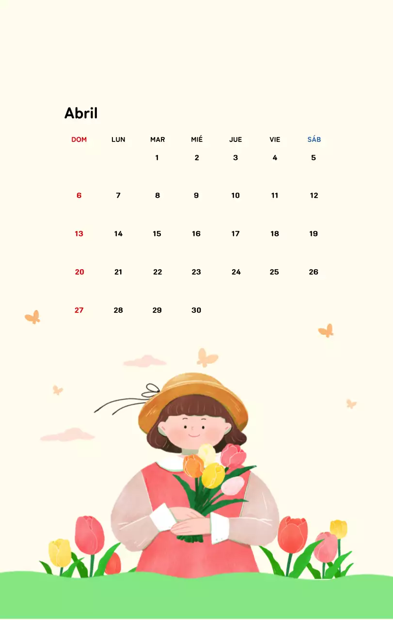 Calendario de Año Nuevo con cálidas ilustraciones