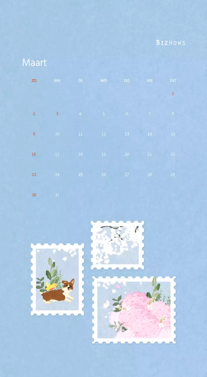 Stempelillustraties met een warm concept