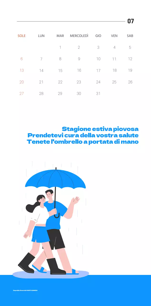 Il calendario astratto semplice