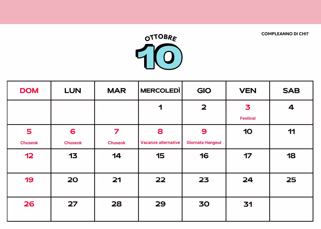 Calendari colorati con una varietà di illustrazioni retrò