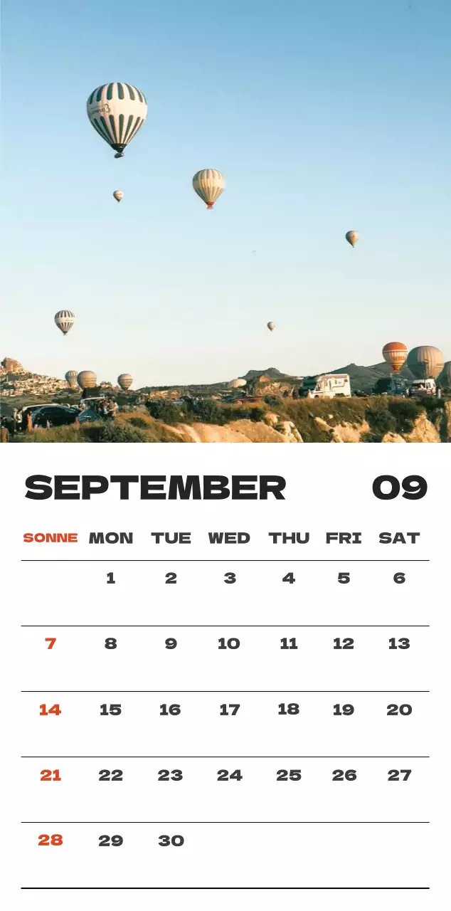 Himmel Foto sauber Kalender