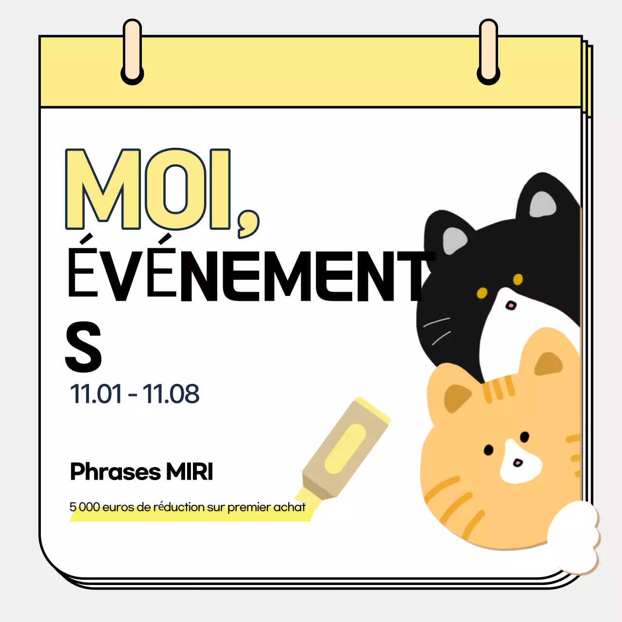 Remises sur les événements jaunes