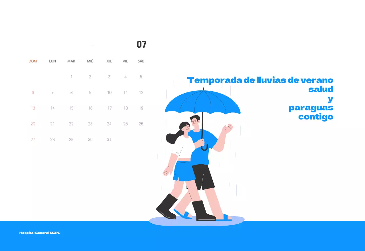 Un hospital festivo con ilustraciones de temática sanitaria y familiar y acentos de color