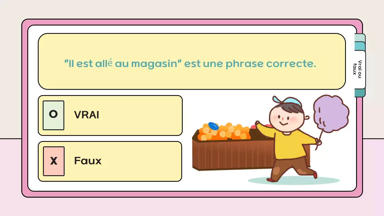 matériel d'étude pour le quiz sur le jeu rose