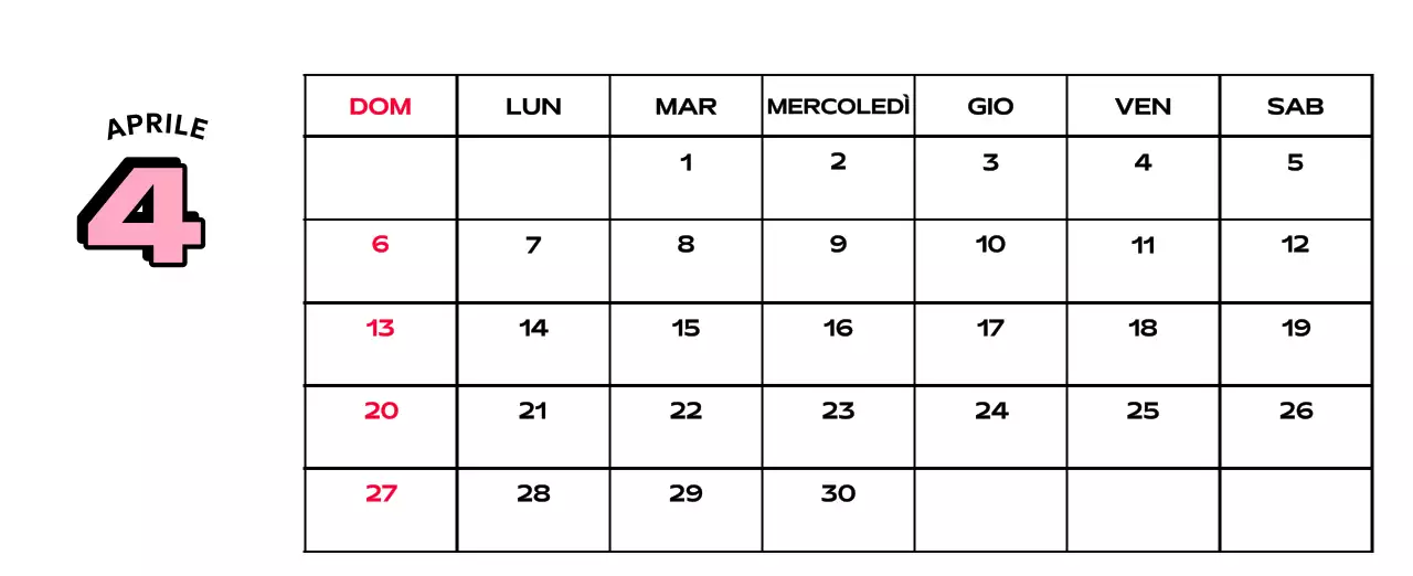 Calendari colorati con una varietà di illustrazioni retrò