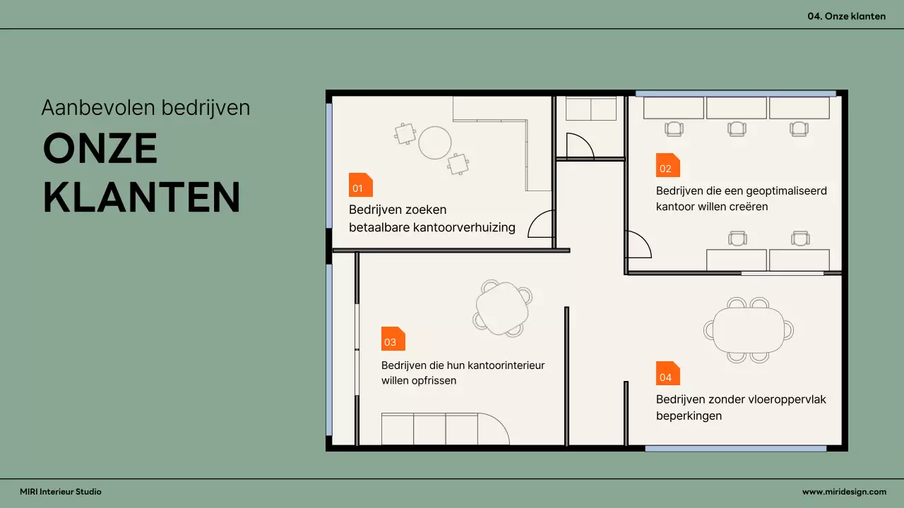 Oranje modern interieur advertentie