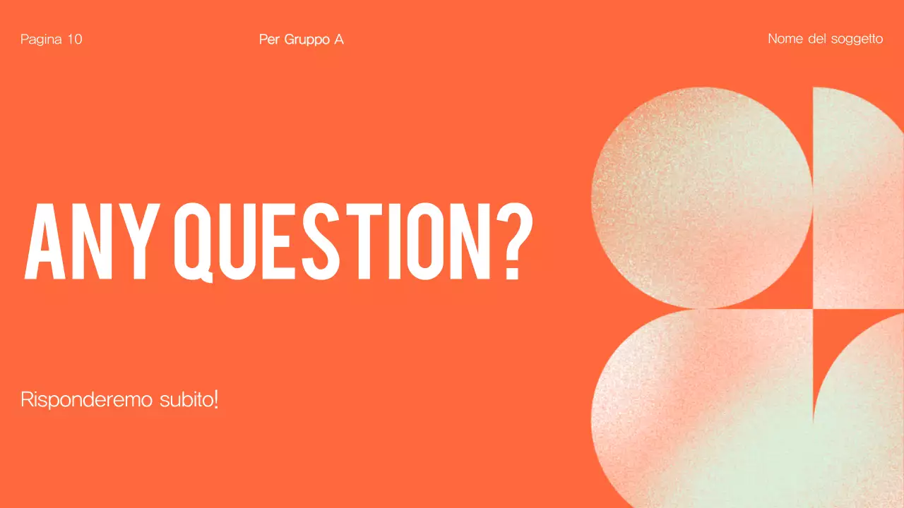 Presentazione del progetto Orange Modern Group