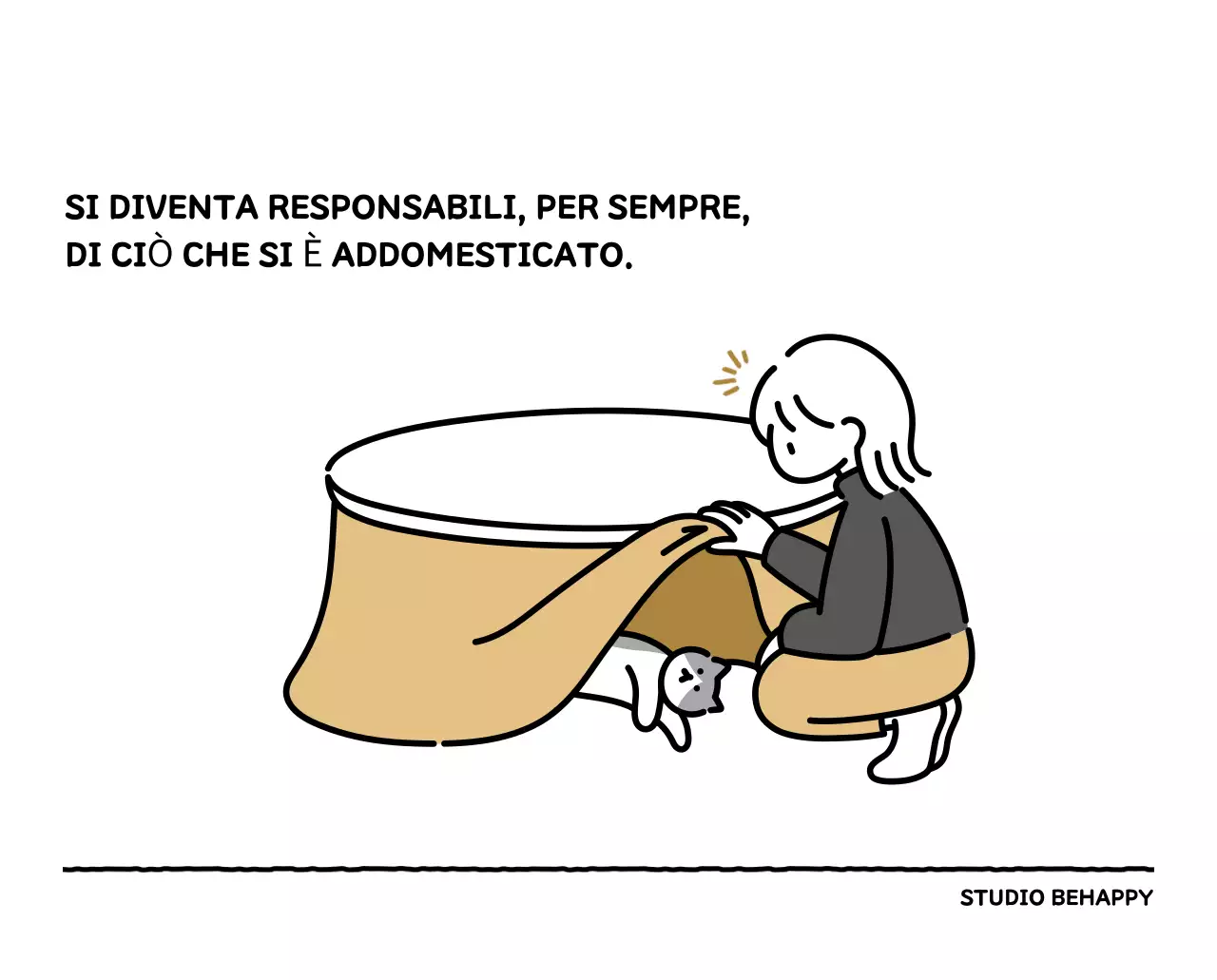 Calendario illustrato con un grazioso stile di linee