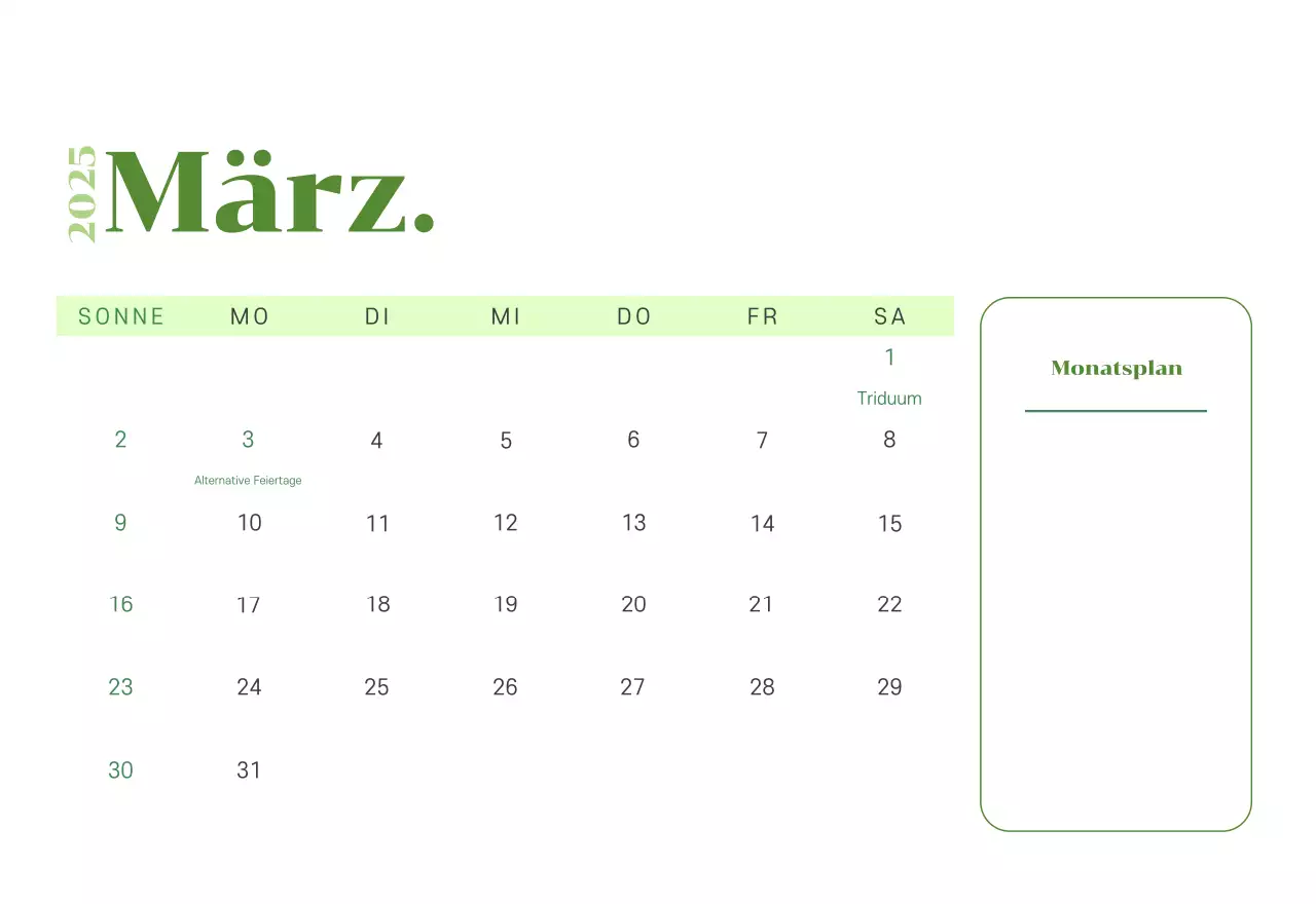 Kalender mit Jugendillustrationen auf gelb-grünem Hintergrund