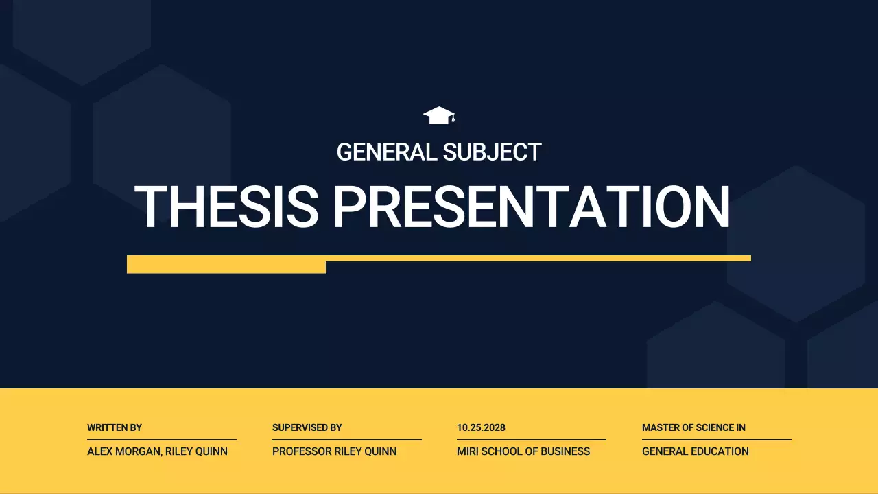 Yellow Modern Thesis Presentation