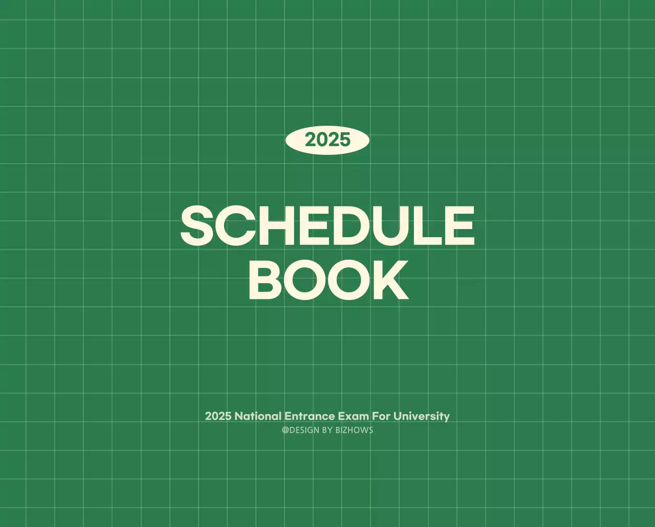 SAT D-Day Notepad Concept Wall Calendar in Green and Light Yellow