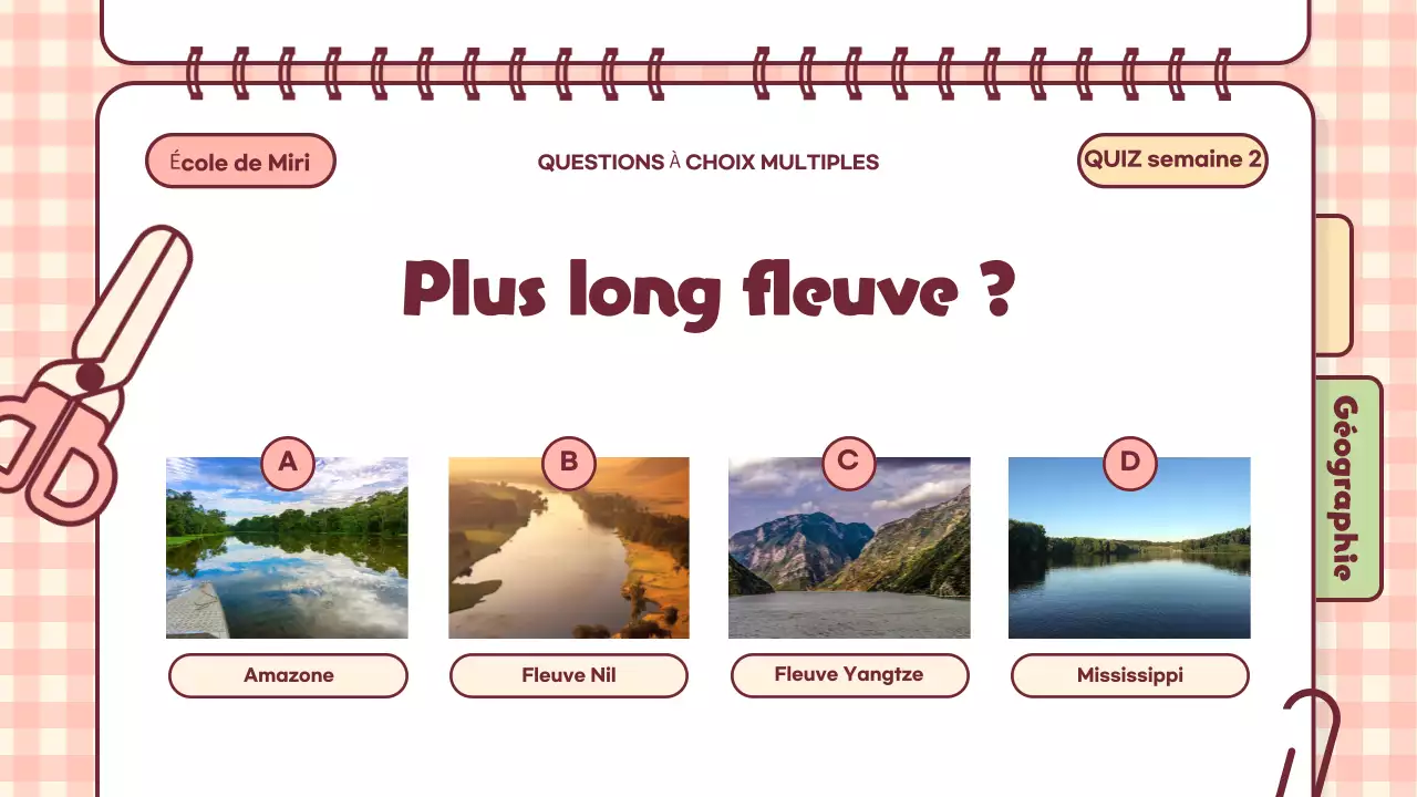 Présentation de la classe Pink Playful Quiz Time