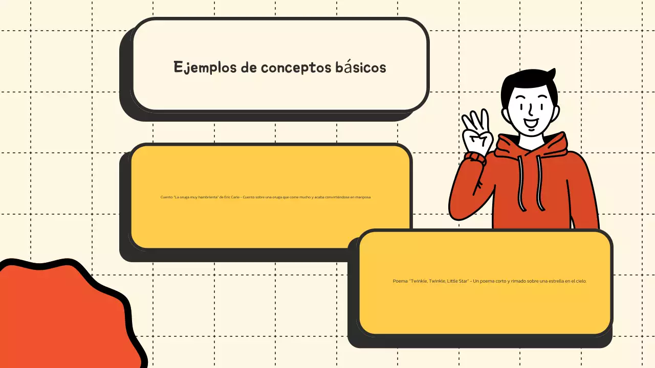 Amarillo Naranja Material ilustrativo de clase Presentación de literatura