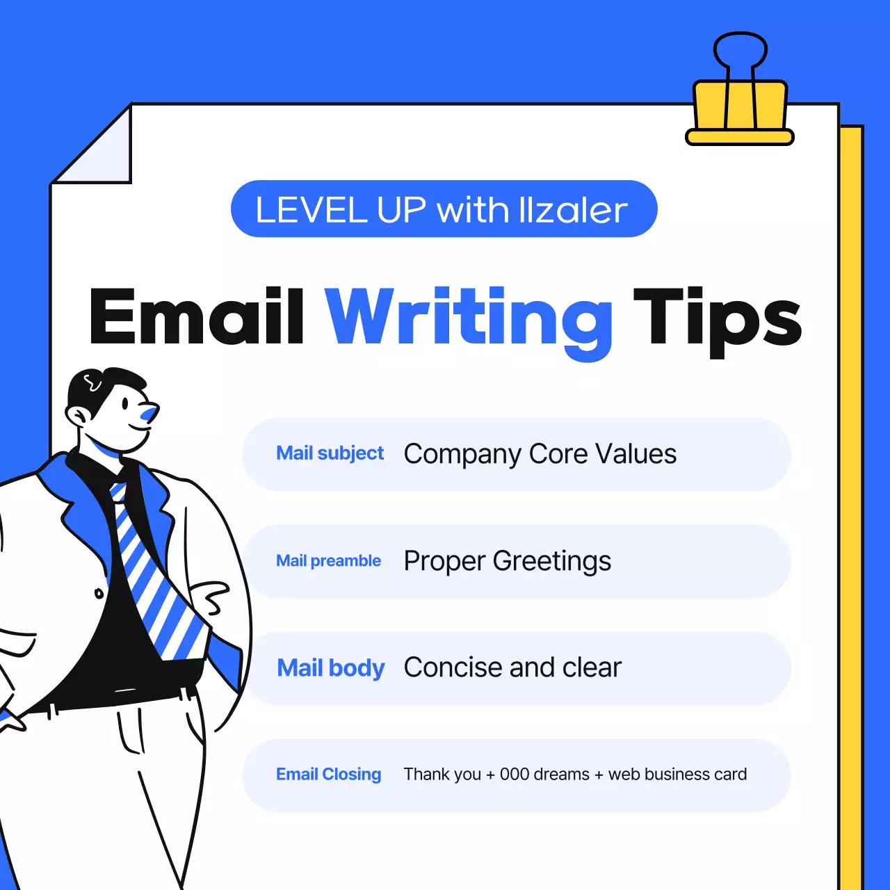 Blue Modern Workplace Guide Instagram Carousel
