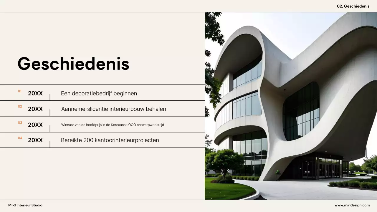 Oranje modern interieur advertentie