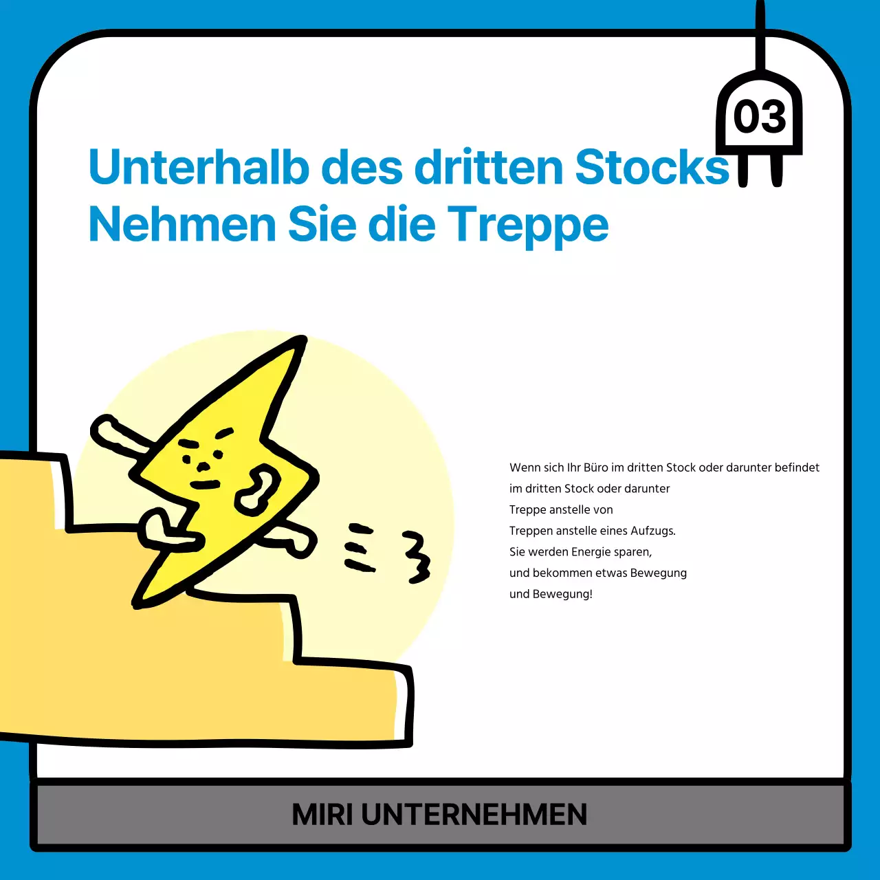 Blue Simple Energiesparkampagne