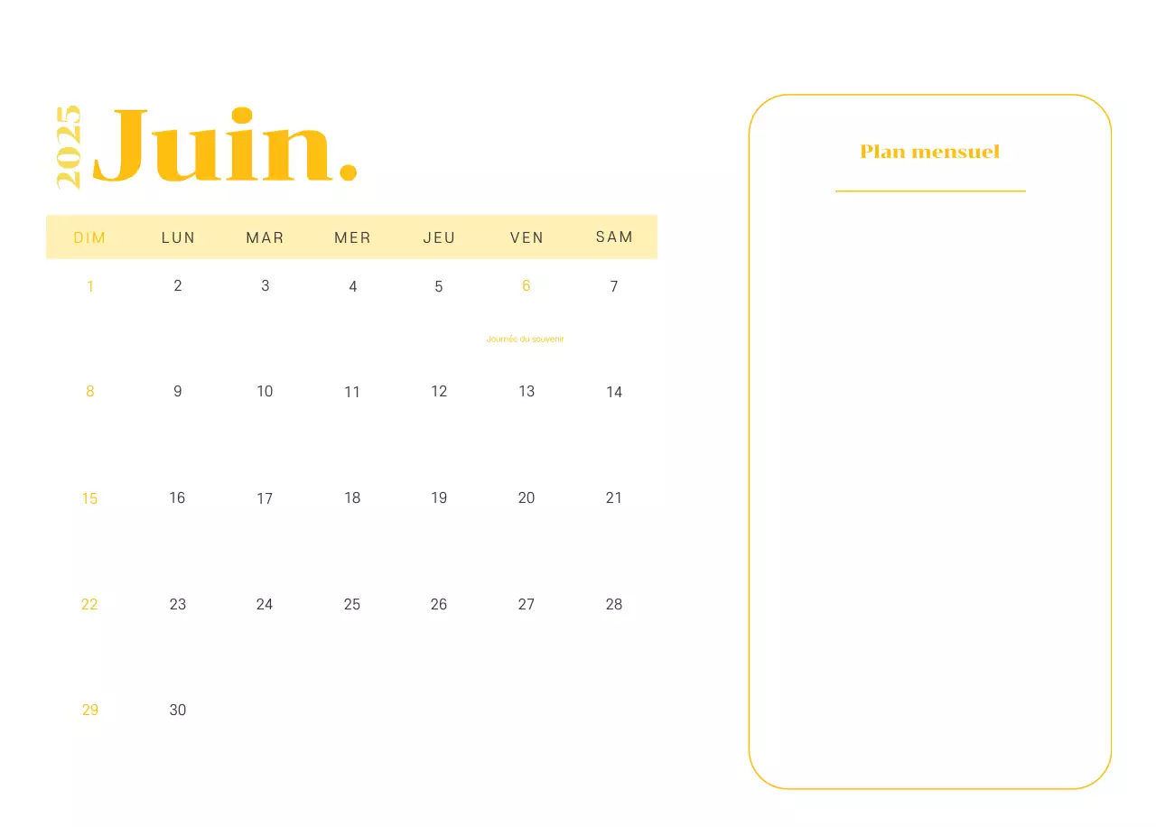 Calendrier avec illustrations de jeunes sur fond jaune-vert