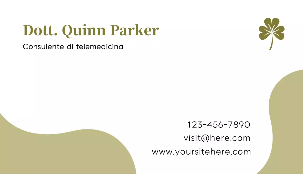 biglietto da visita sage minimal