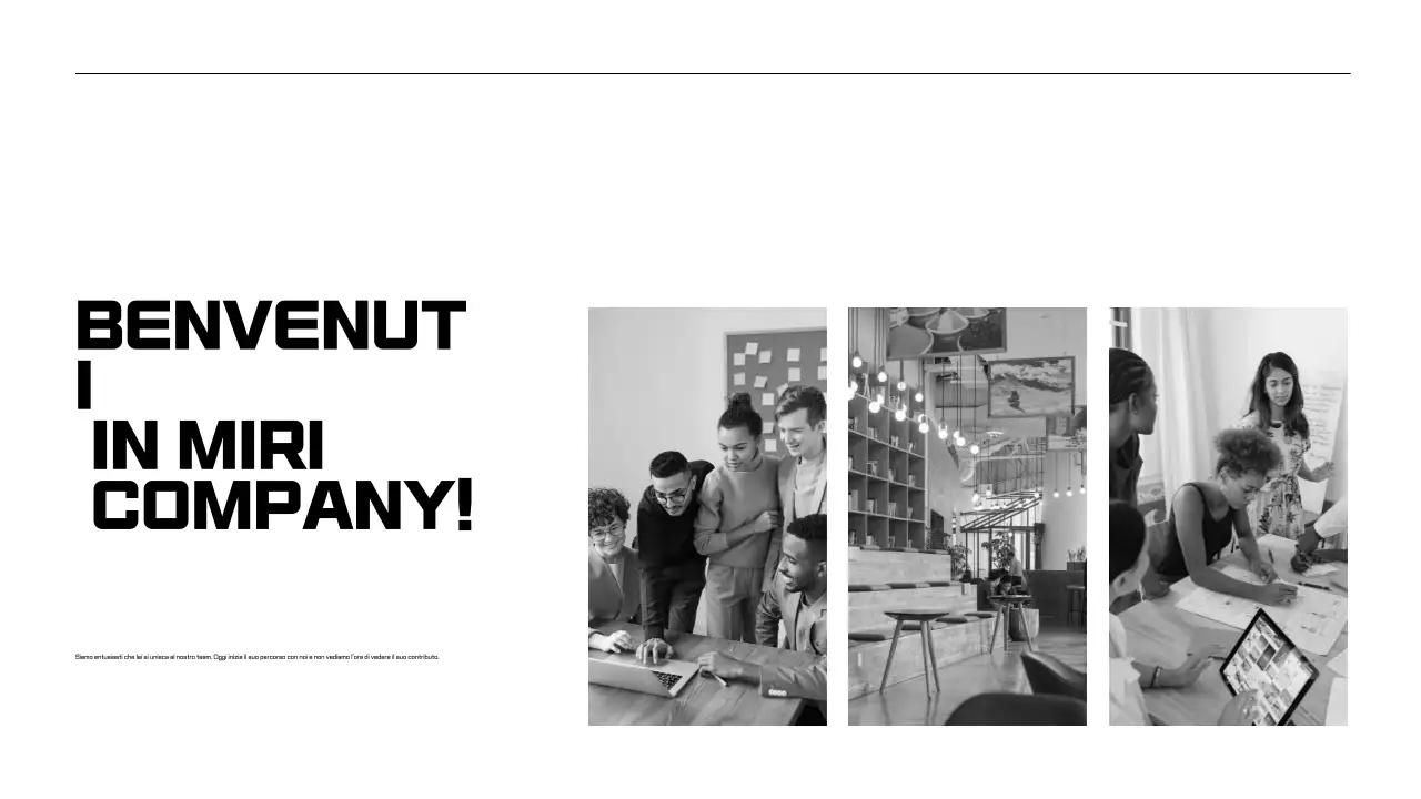 Presentazioni in bianco e nero per la formazione dei dipendenti