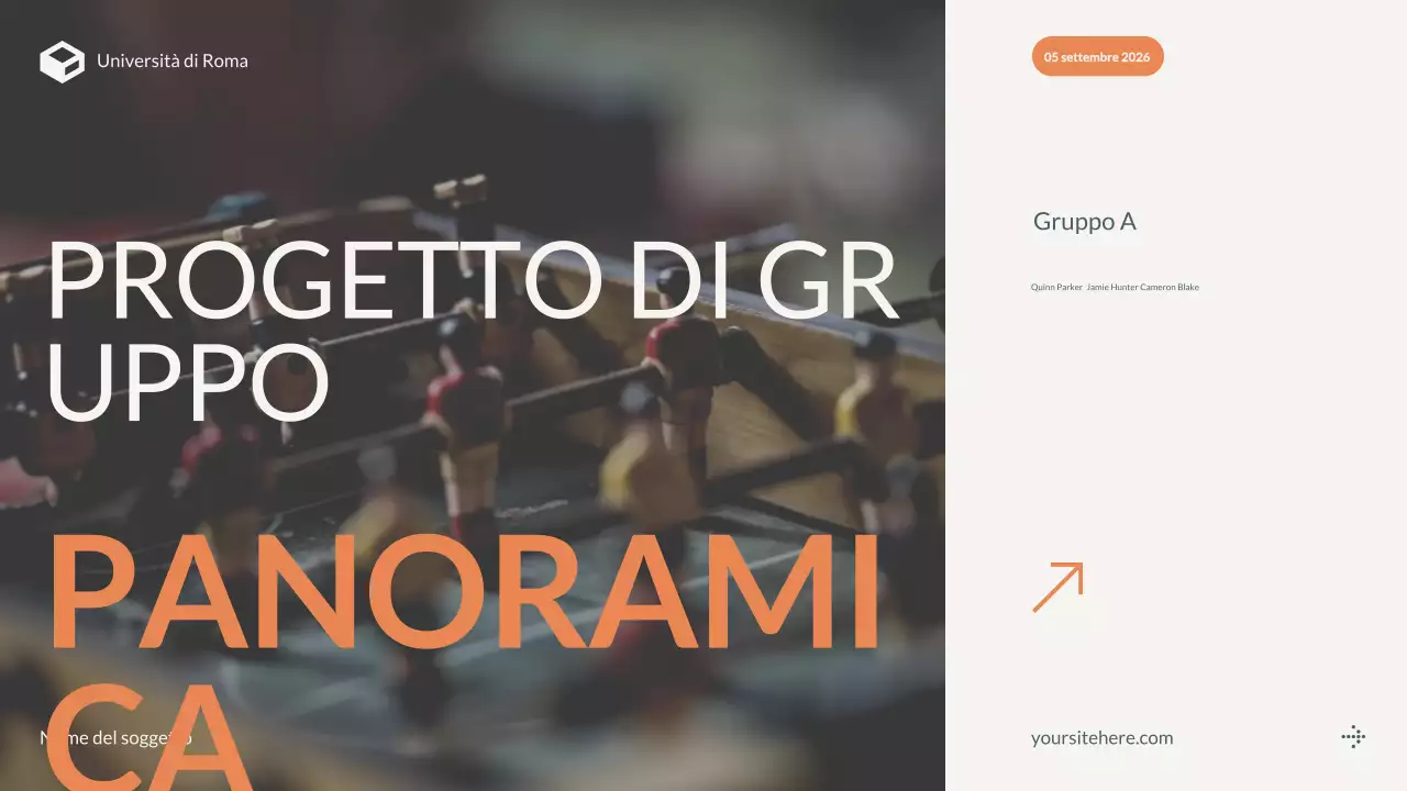 presentazione del progetto orange modern