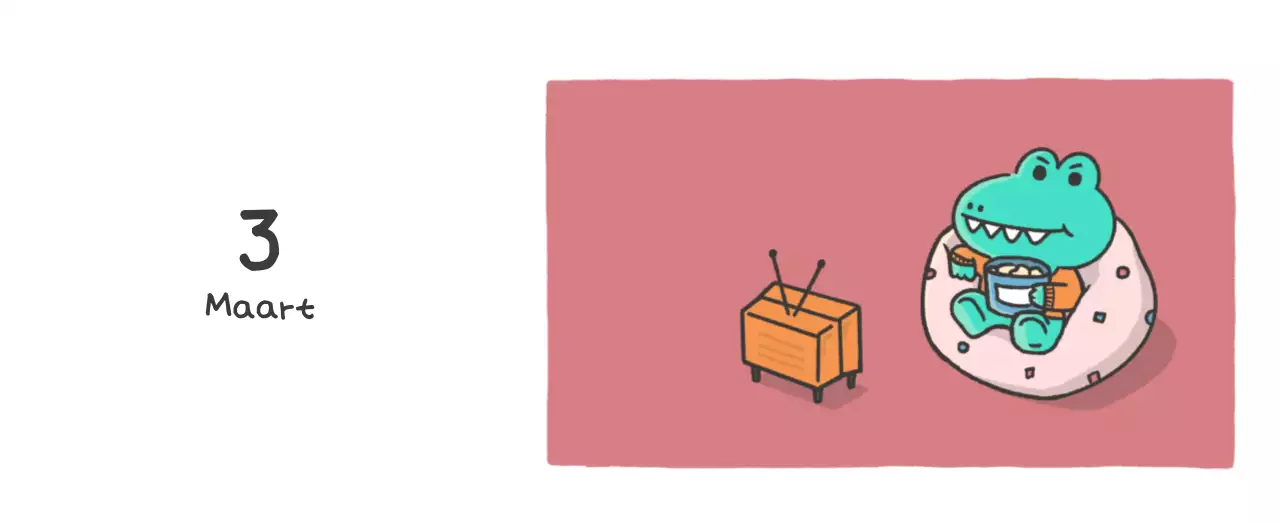 Een kalender met een schattig Ago-illustratieconcept