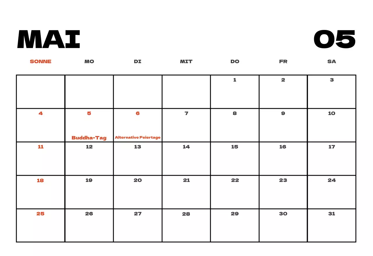 Himmel Foto sauber Kalender