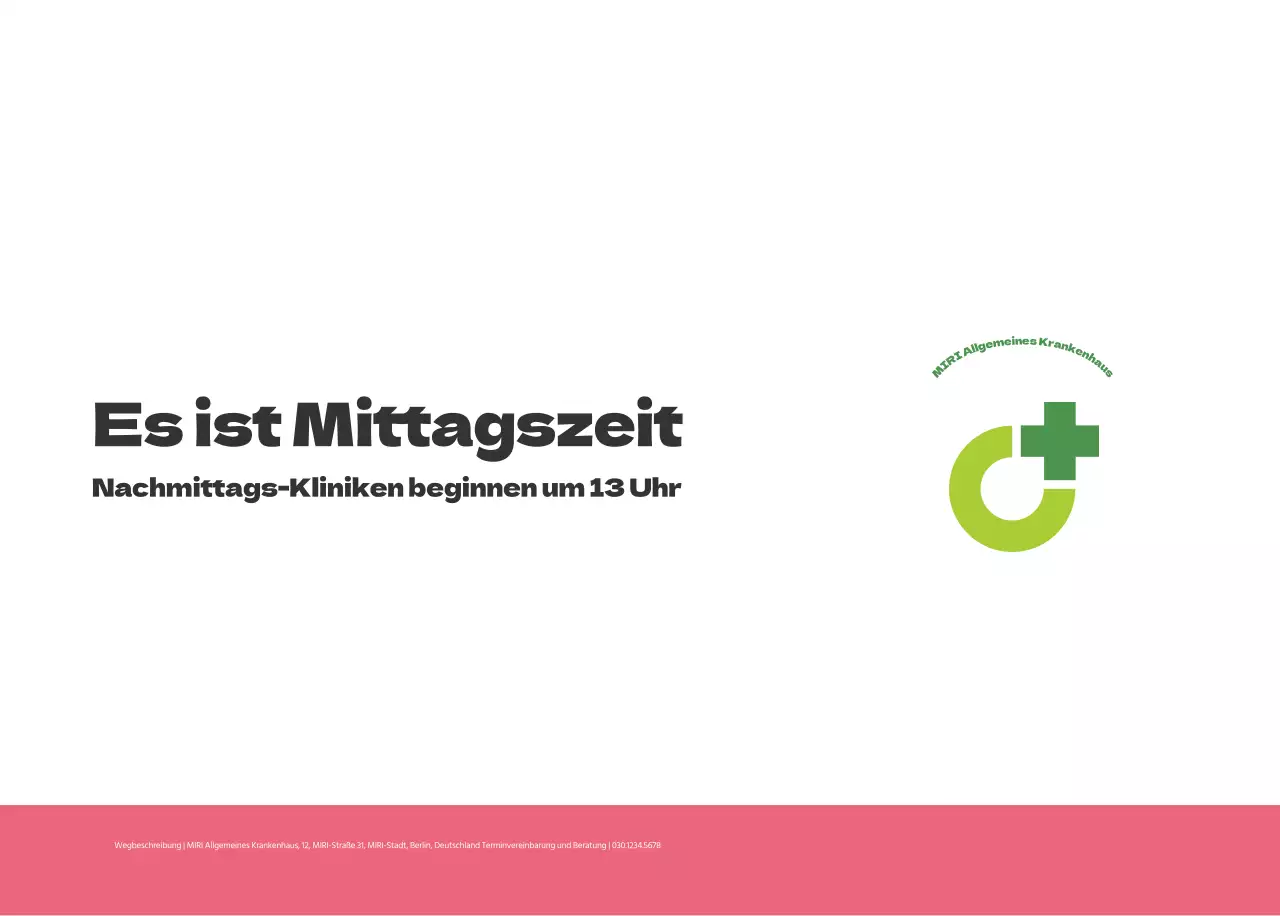 Ein festliches Krankenhaus mit Illustrationen zum Thema Gesundheit und Familie und farbenfrohen Akzenten