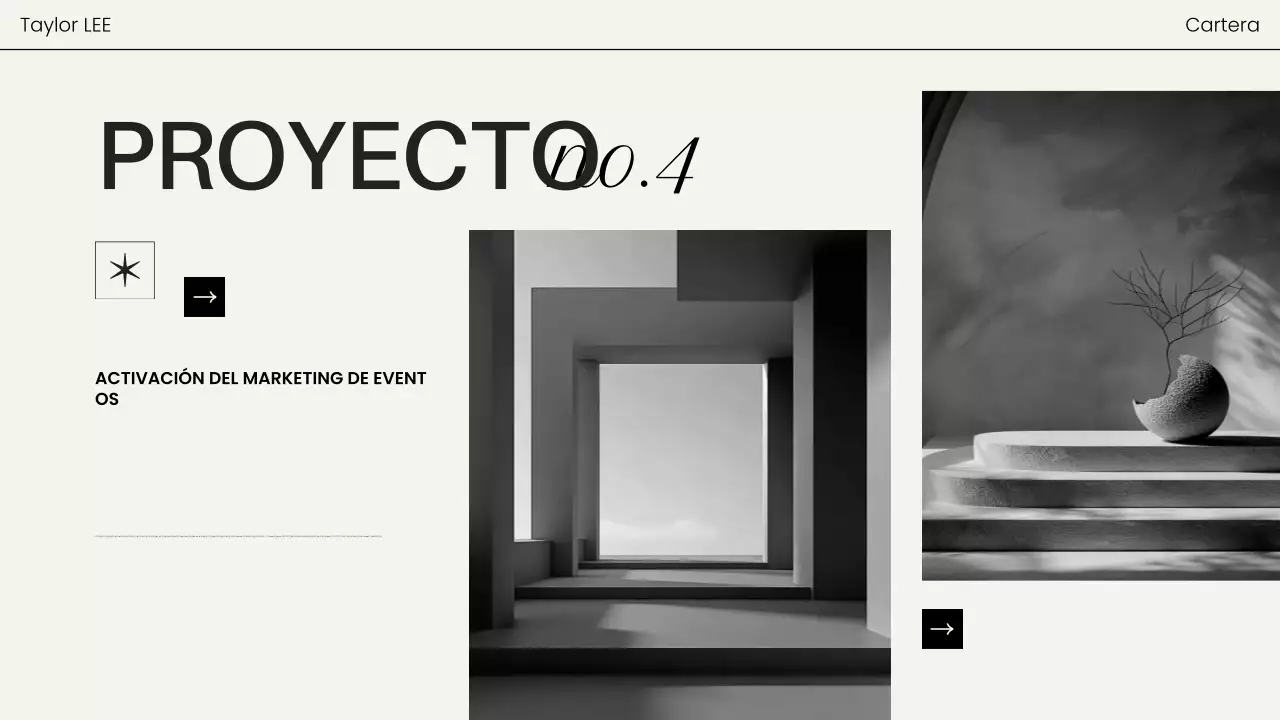 portafolio de fotografía moderna negra